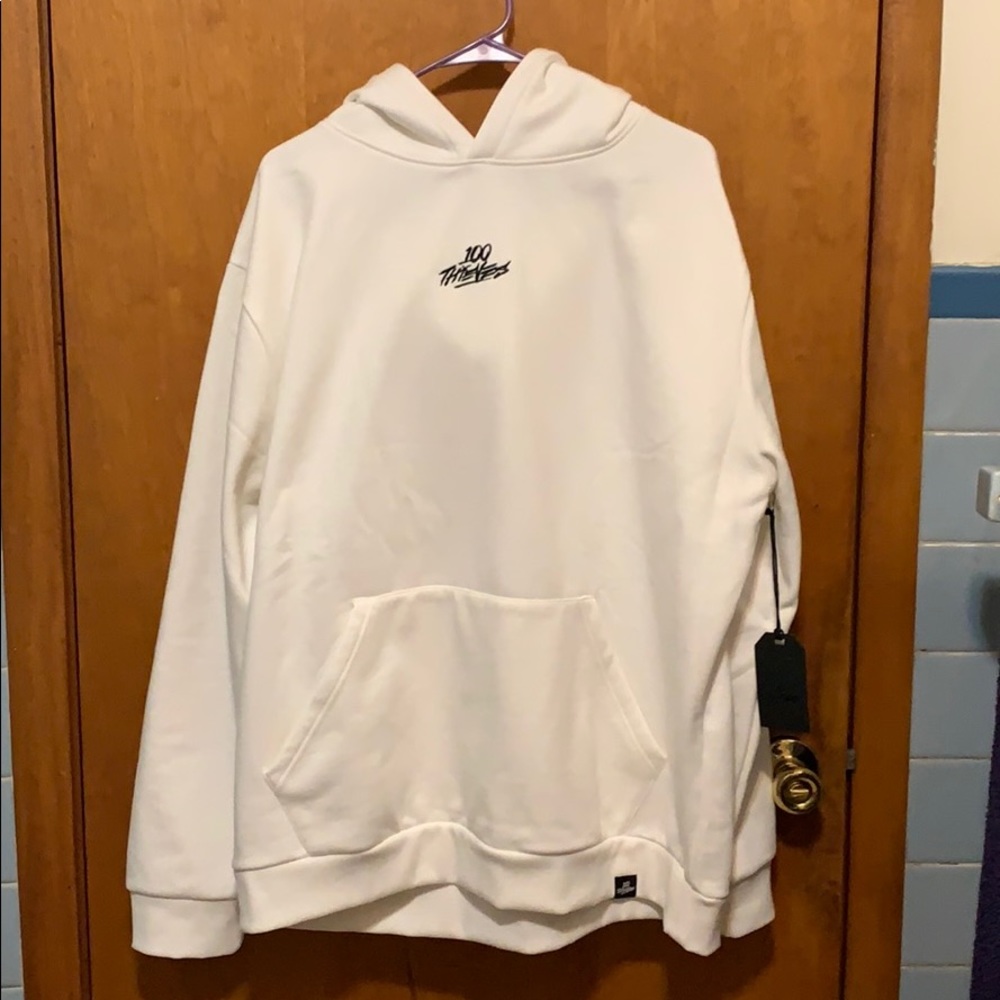 2019 100 Thieves cream hoodie